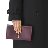 DEEP MAROON Portefeuille en cuir Monogram avec sangle amovible