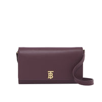 DEEP MAROON Portefeuille en cuir Monogram avec sangle amovible