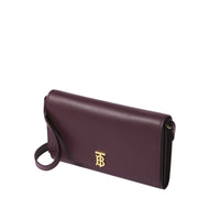 DEEP MAROON Portefeuille en cuir Monogram avec sangle amovible
