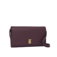 DEEP MAROON Portefeuille en cuir Monogram avec sangle amovible