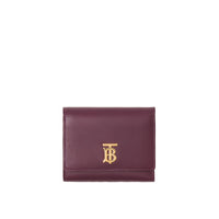 DEEP MAROON Petit portefeuille à rabat en cuir Monogram