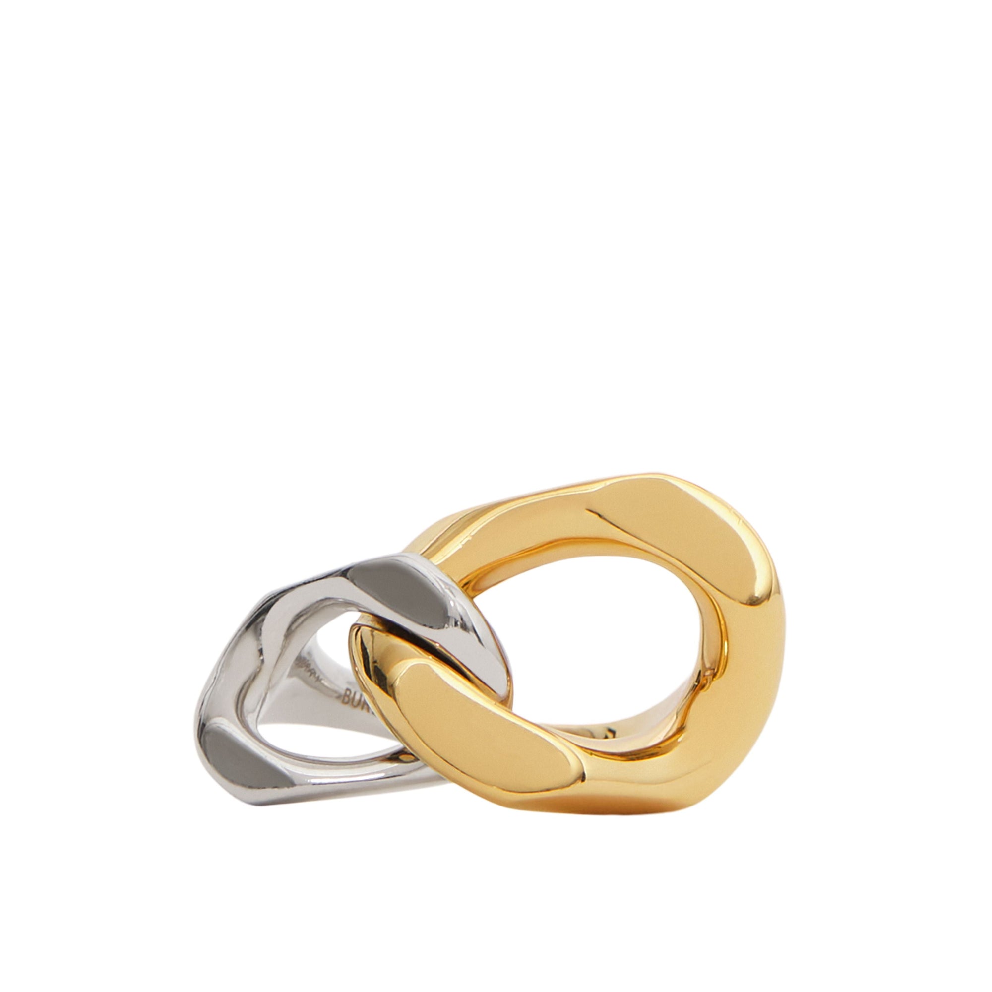PALLADIO/LIGHT GOLD Bague à maillon plaquée or et palladium