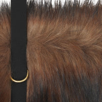 DARK BROWN Grand sac Astra en fausse fourrure