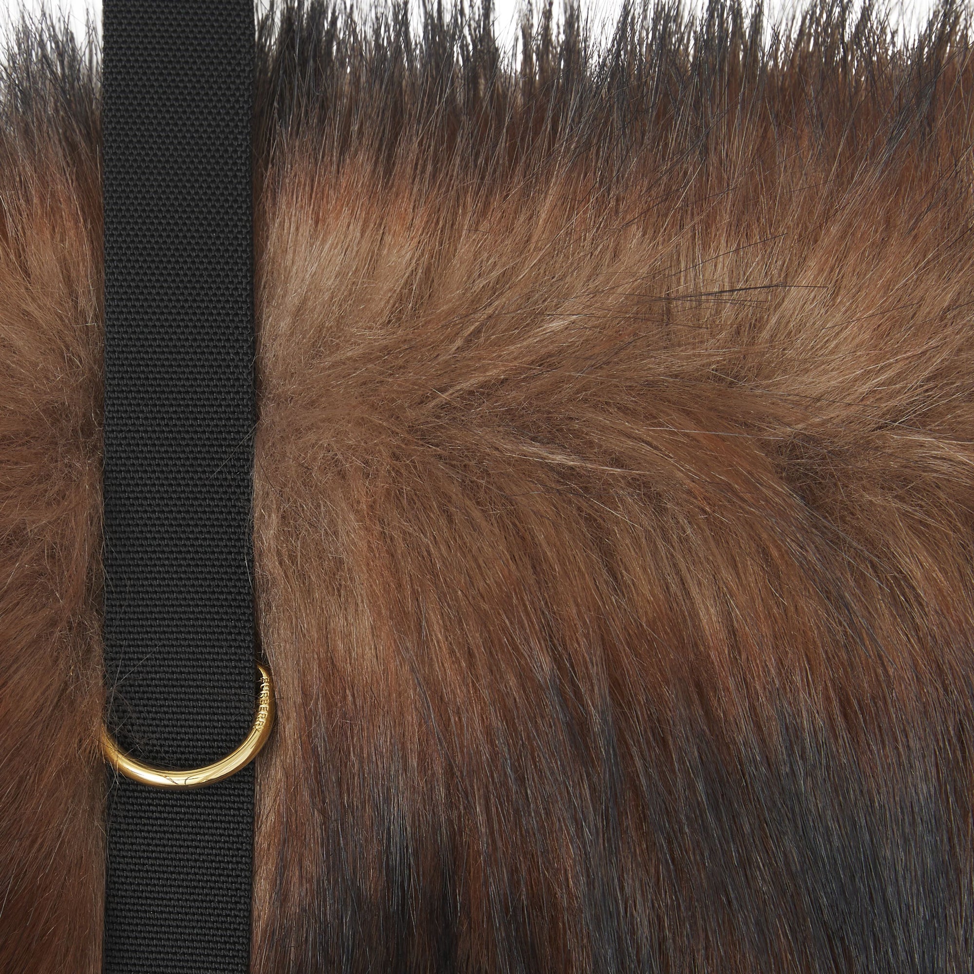DARK BROWN Grand sac Astra en fausse fourrure