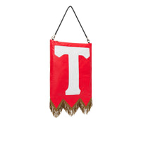 BRIGHT RED Sac Flag en cuir d'agneau avec lettres