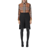 BIRCH BROWN IP CHK Chemise oversize en laine check