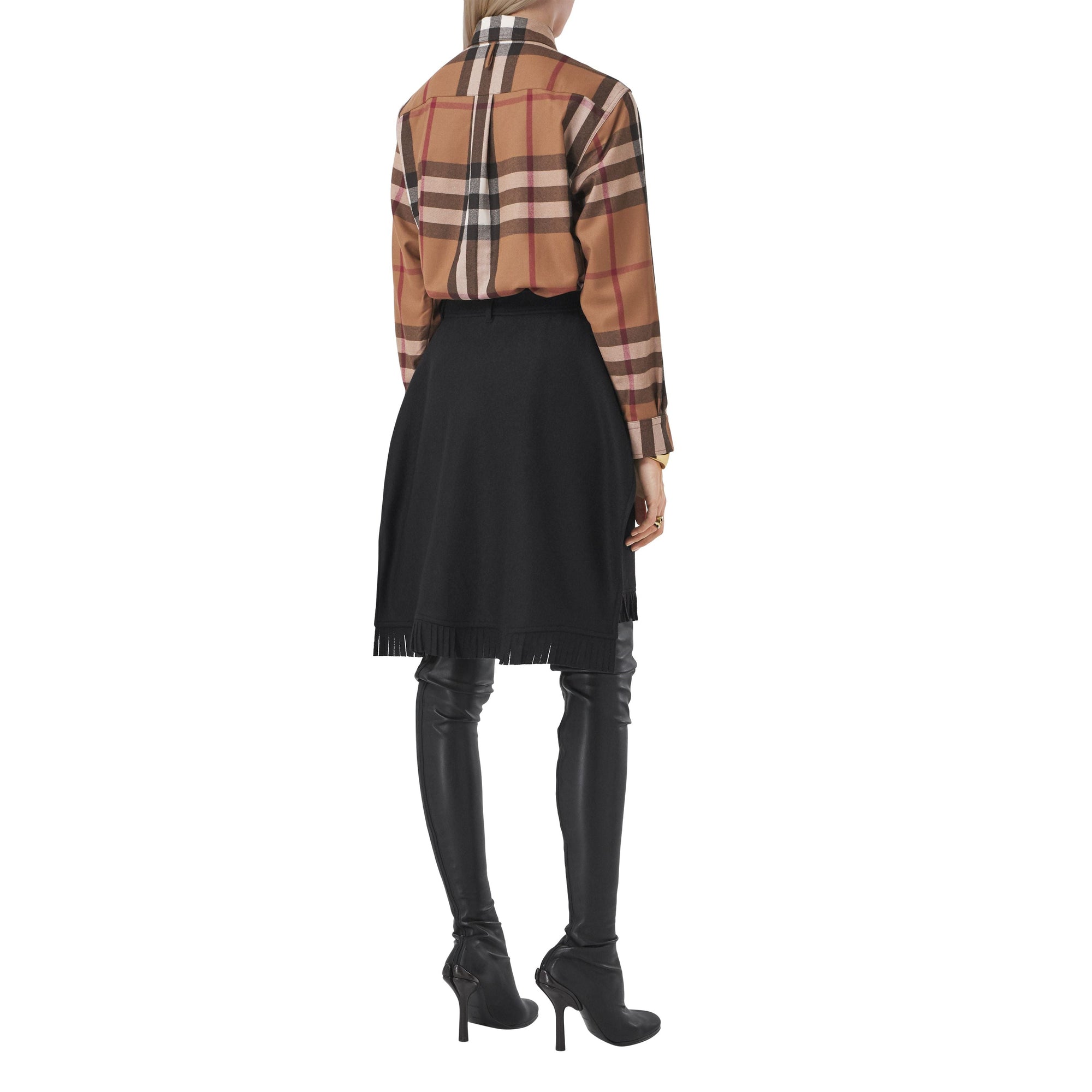 BIRCH BROWN IP CHK Chemise oversize en laine check