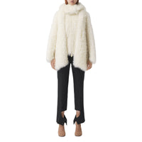 BLACK Pantalon tailleur en laine avec découpe
