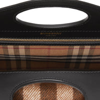 BLACK Mini sac Pocket en cachemire check et cuir