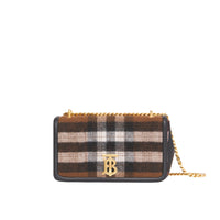 BLACK Petit sac Lola matelassé en cachemire check
