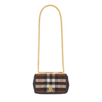 BLACK Petit sac Lola matelassé en cachemire check