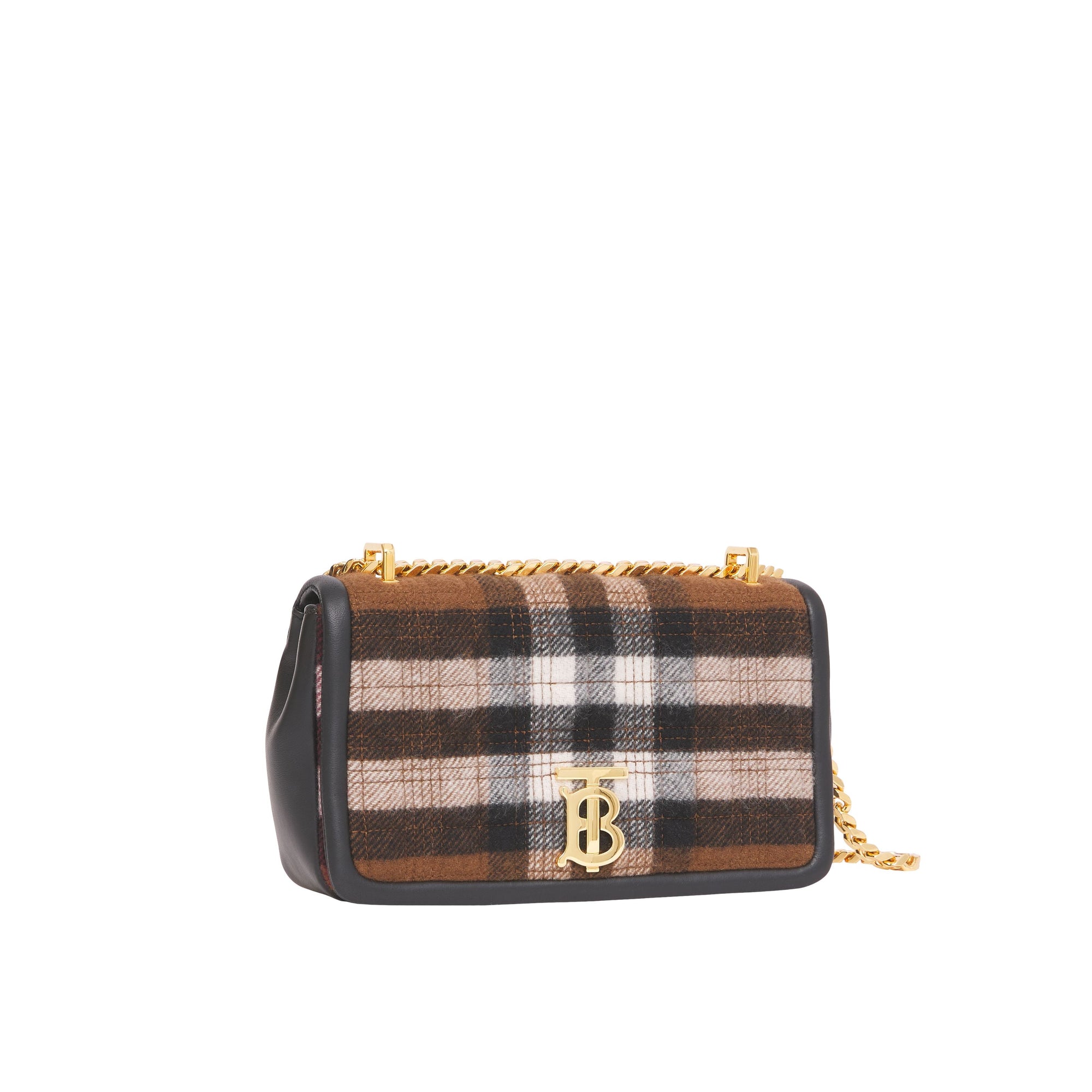 BLACK Petit sac Lola matelassé en cachemire check