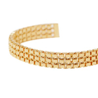 LIGHT GOLD Bracelet manchette à maillons plaqué or