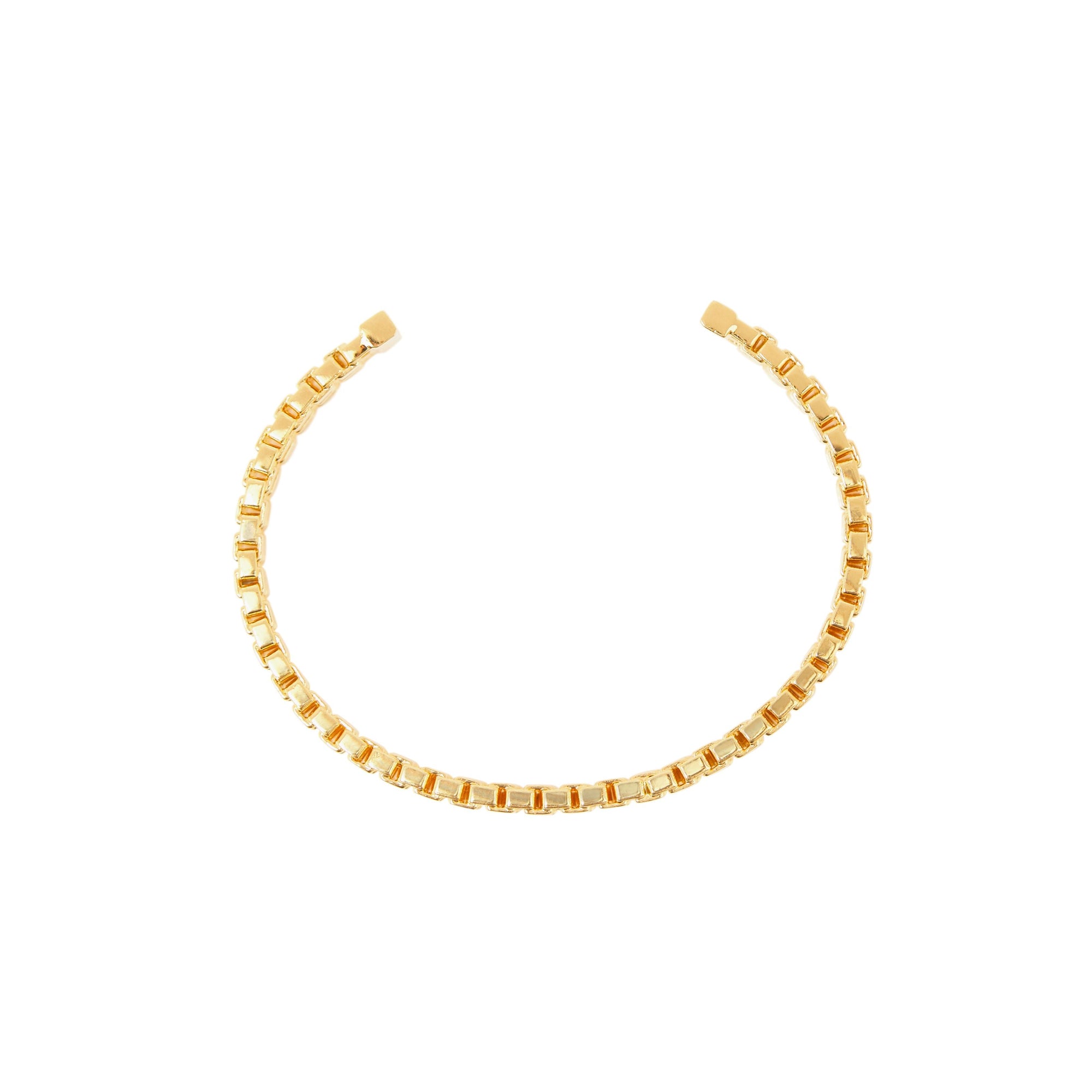 LIGHT GOLD Bracelet manchette à maillons plaqué or