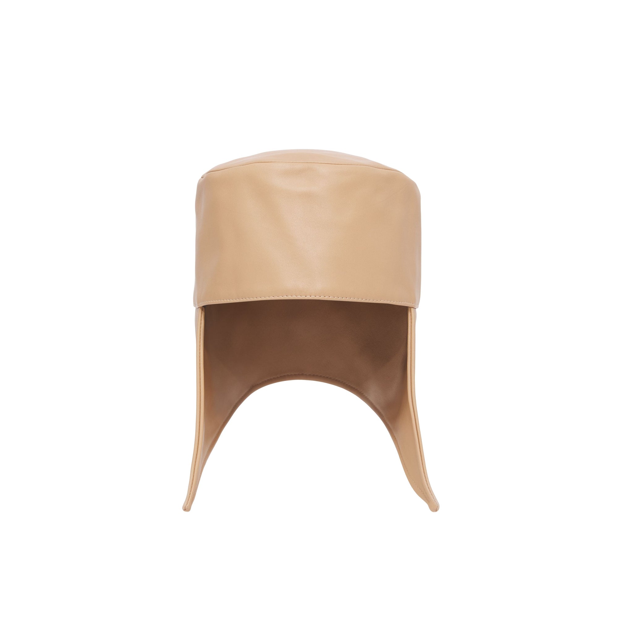 COOL BEIGE Bonnet de trappeur en cuir d'agneau