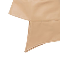 COOL BEIGE Bonnet de trappeur en cuir d'agneau
