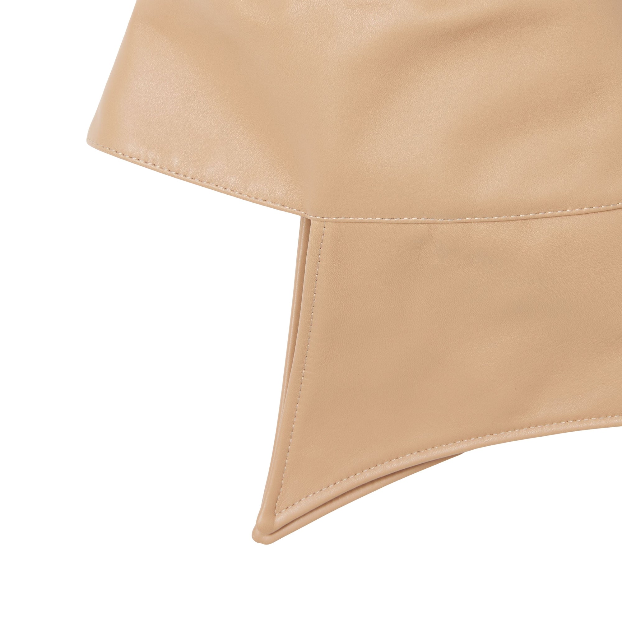 COOL BEIGE Bonnet de trappeur en cuir d'agneau