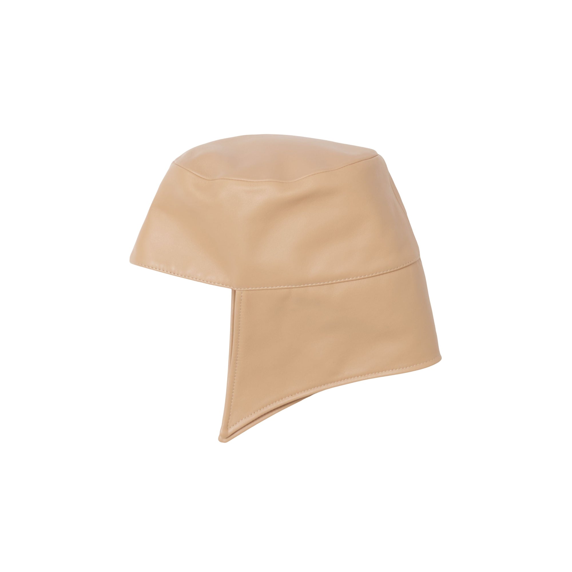 COOL BEIGE Bonnet de trappeur en cuir d'agneau