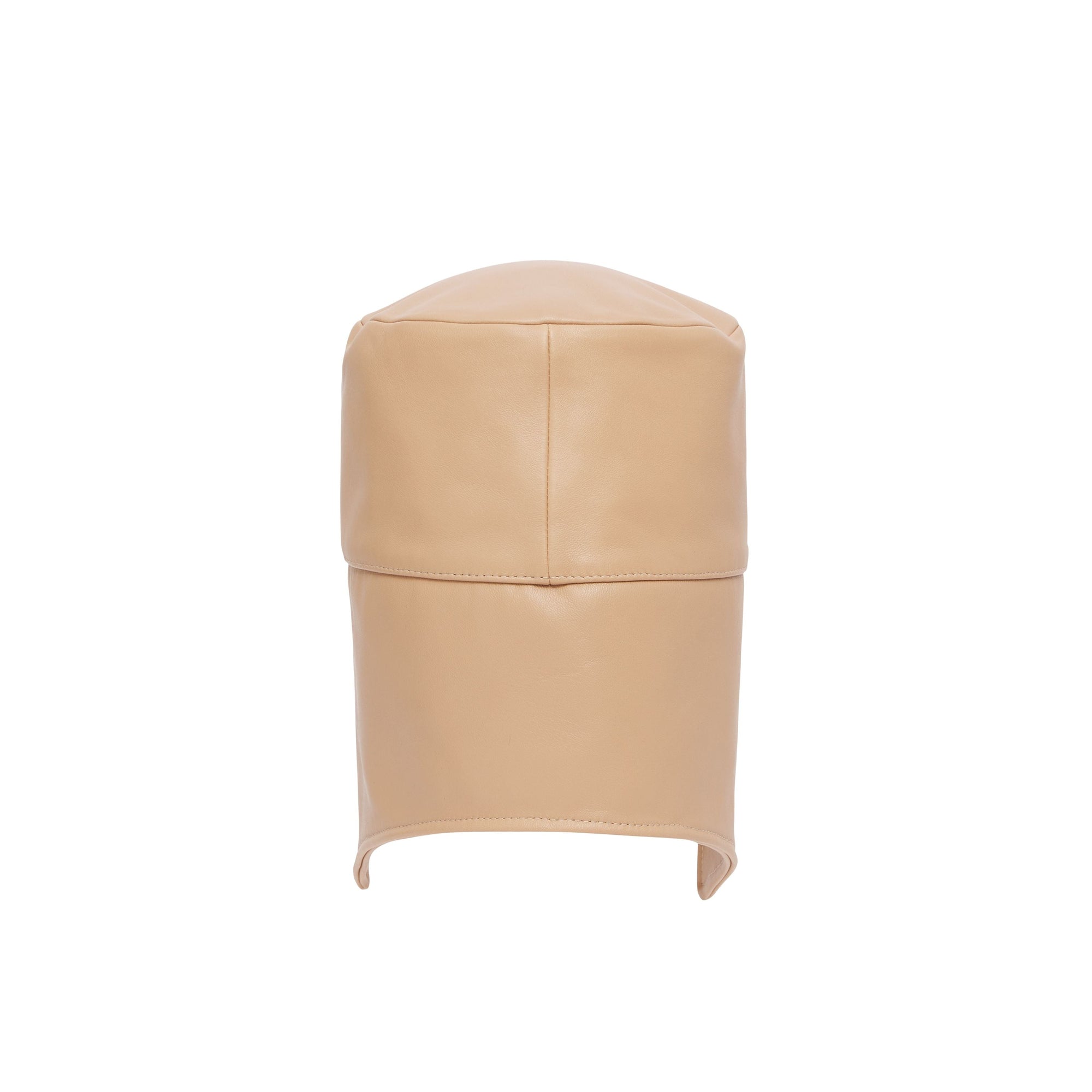 COOL BEIGE Bonnet de trappeur en cuir d'agneau