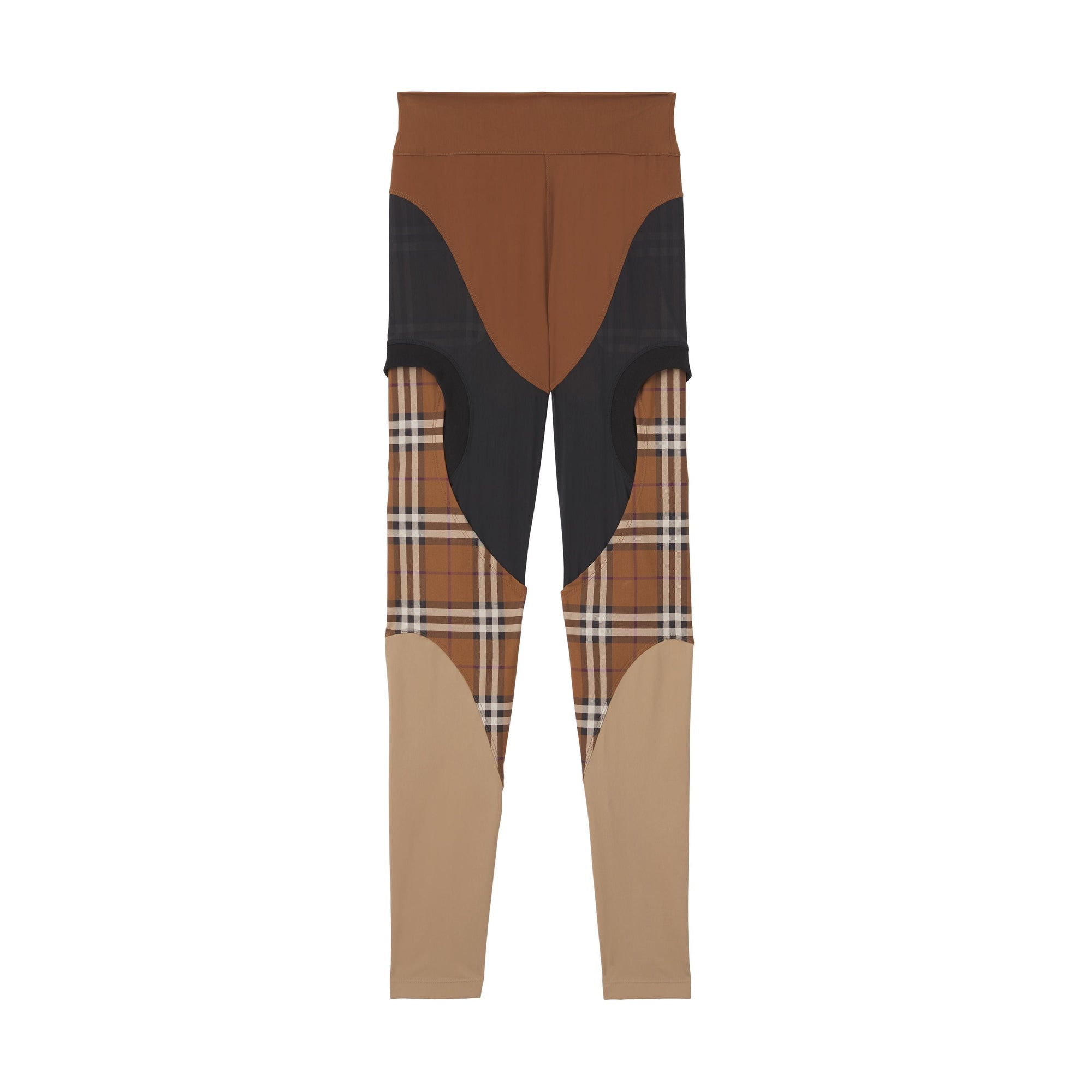 DARK BIRCH BROWN IP Legging en jersey stretch avec check