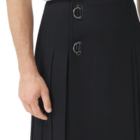 BLACK Kilt en laine grain de poudre