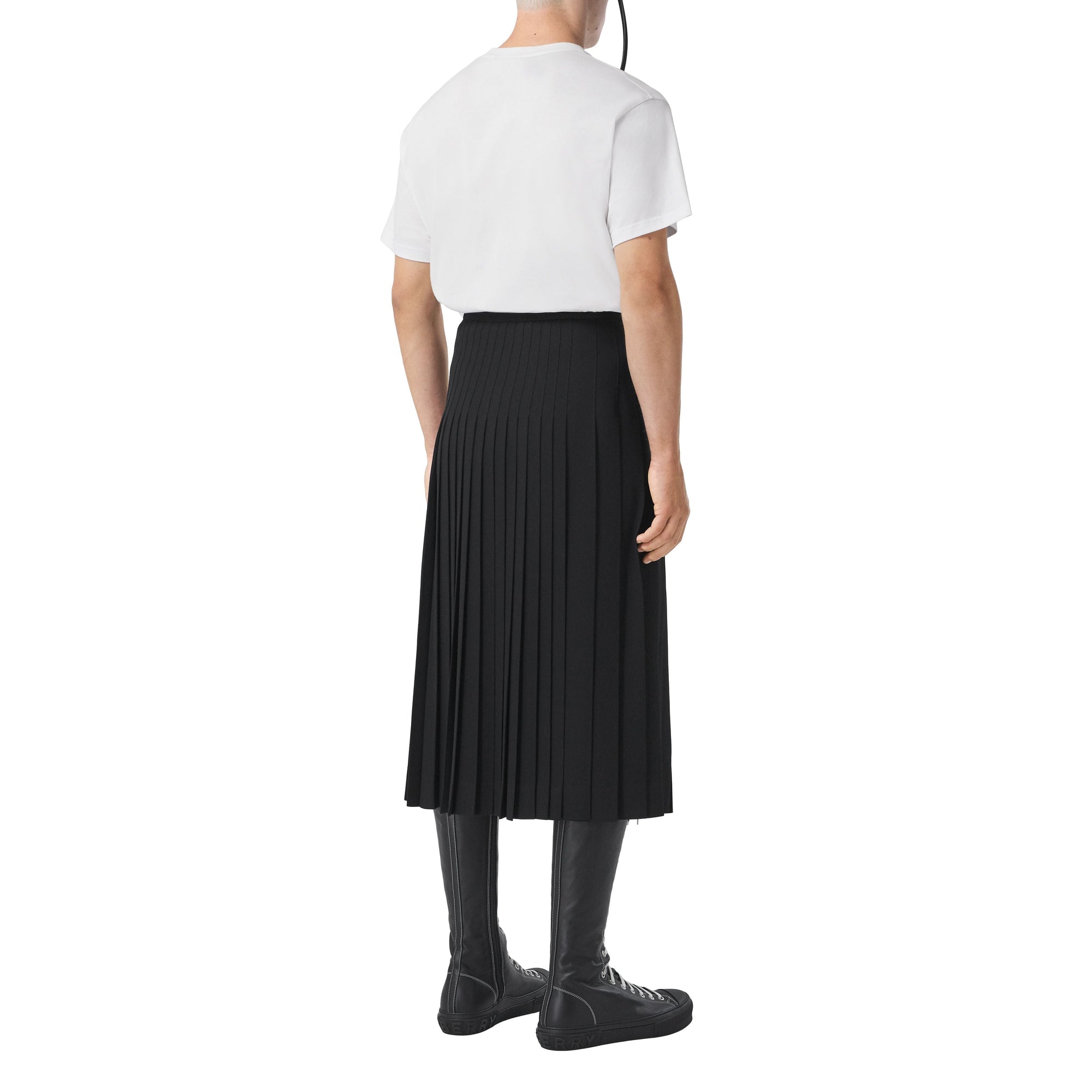 BLACK Kilt en laine grain de poudre
