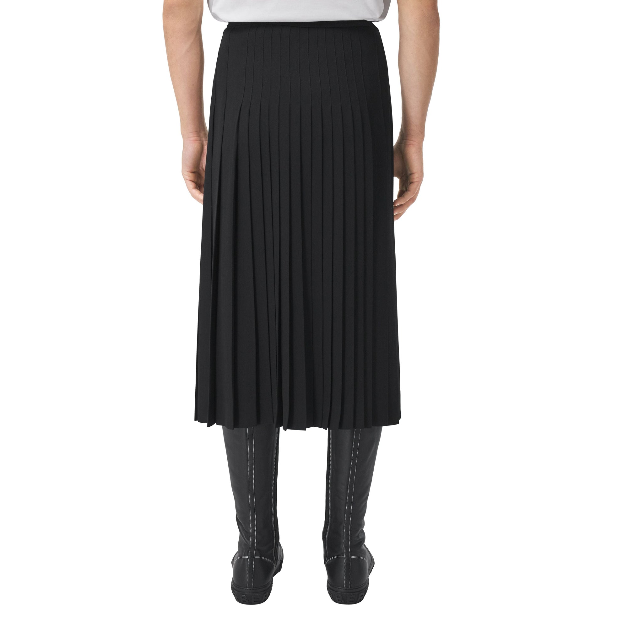 BLACK Kilt en laine grain de poudre