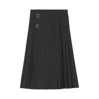BLACK Kilt en laine grain de poudre