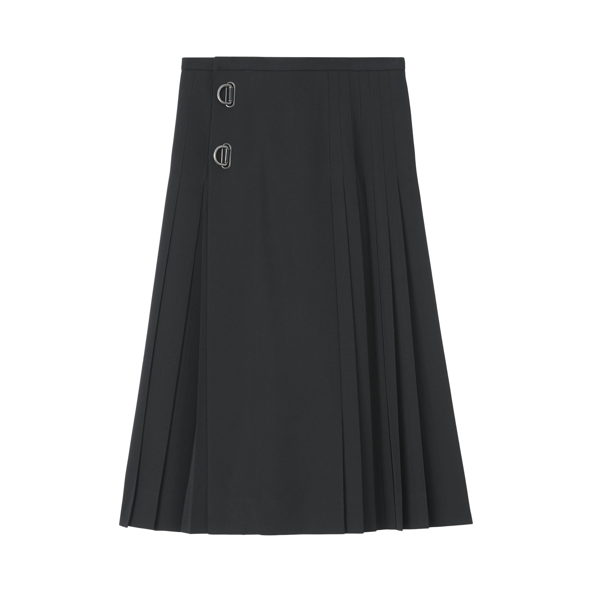 BLACK Kilt en laine grain de poudre