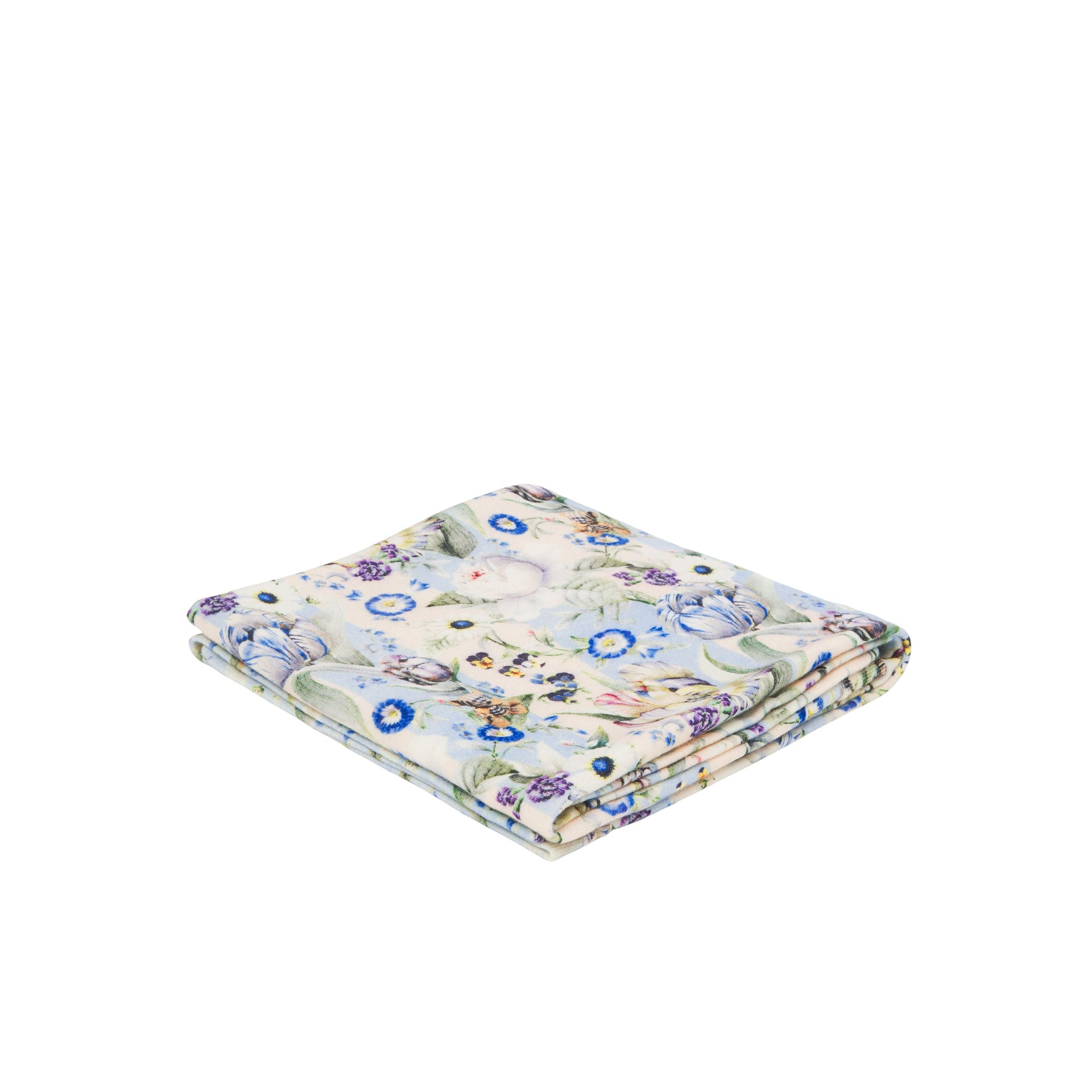 PALE CREAM IP PTTN Couverture pour bébé en laine à imprimé floral
