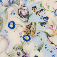 PALE CREAM IP PTTN Couverture pour bébé en laine à imprimé floral
