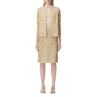 HONEY Cardigan en coton et cachemire mélangés à imprimé daim