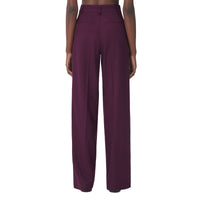 NAVY BLACK Pantalon ample en laine bicolore