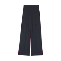NAVY BLACK Pantalon ample en laine bicolore