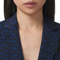 DEEP ROYAL BLUE PAT Veste tailleur en laine mélangée Monogram