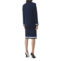 DEEP ROYAL BLUE PAT Veste tailleur en laine mélangée Monogram