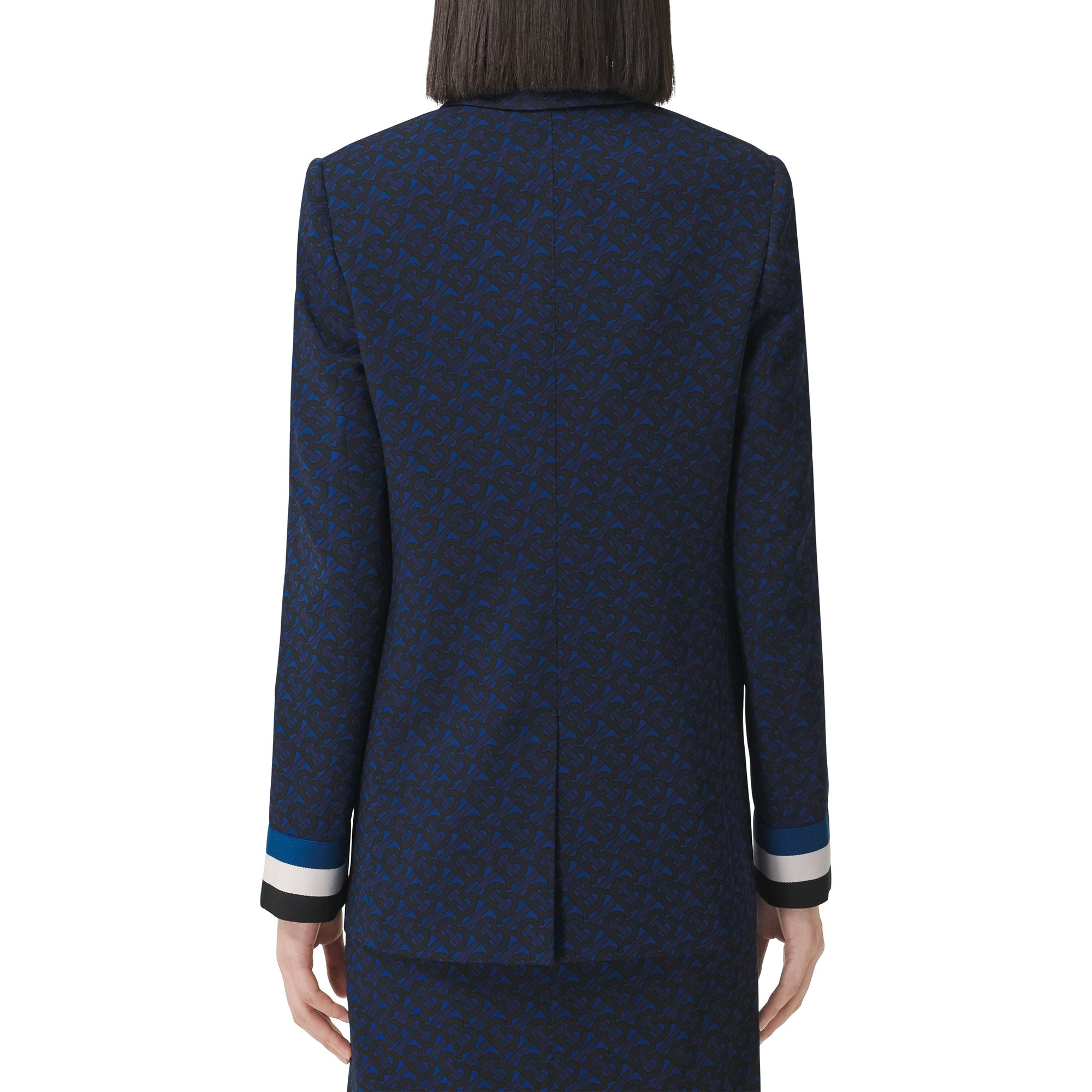 DEEP ROYAL BLUE PAT Veste tailleur en laine mélangée Monogram