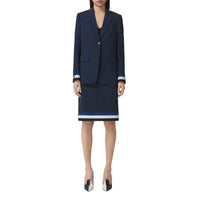 DEEP ROYAL BLUE PAT Veste tailleur en laine mélangée Monogram