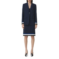 DEEP ROYAL BLUE PAT Jupe en laine mélangée Monogram