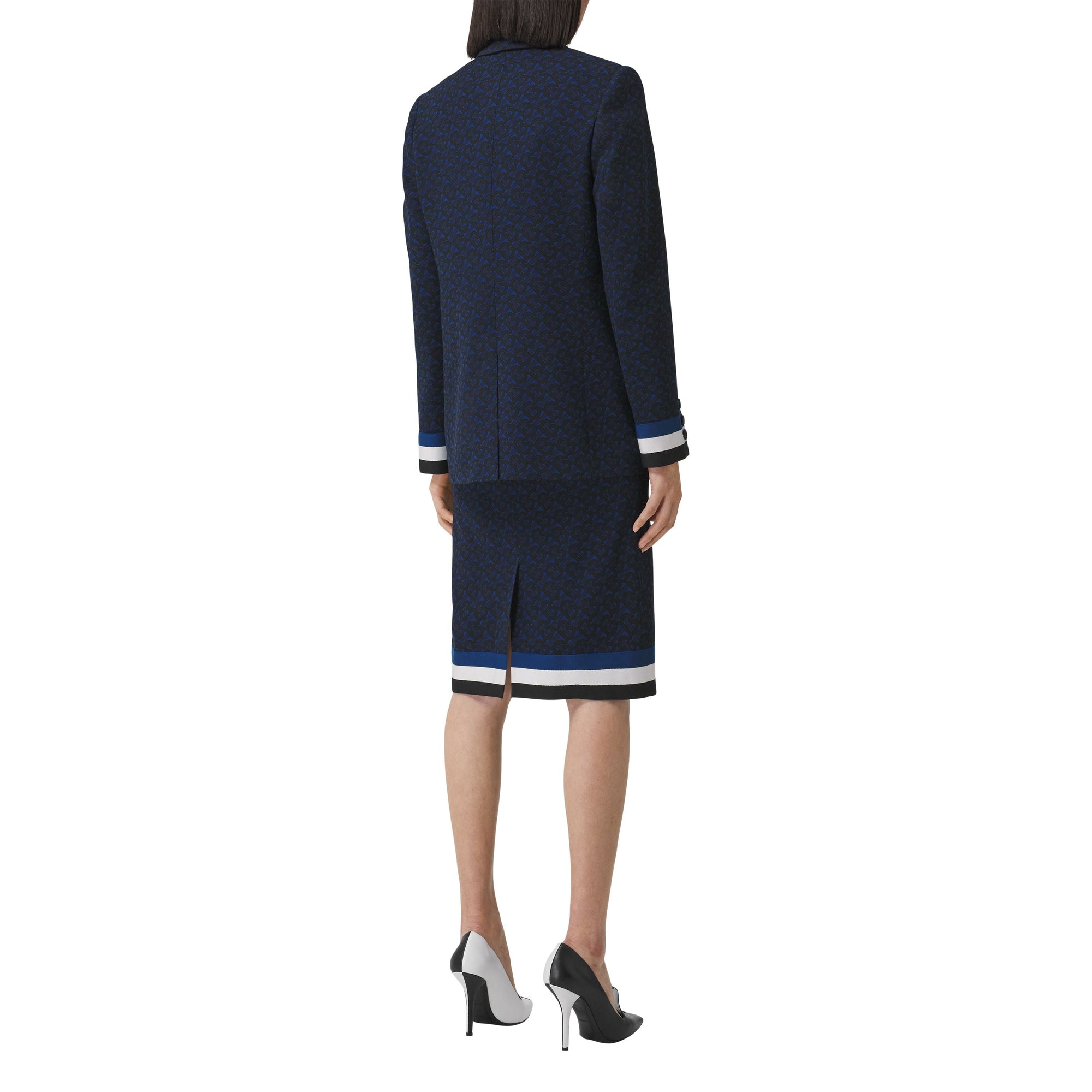 DEEP ROYAL BLUE PAT Jupe en laine mélangée Monogram