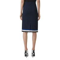 DEEP ROYAL BLUE PAT Jupe en laine mélangée Monogram