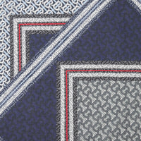 COBALT BLUE Paréo en coton rayé Monogram