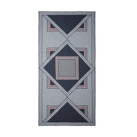COBALT BLUE Paréo en coton rayé Monogram