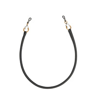 BLACK Cordon à lunettes en cuir avec détail métallique