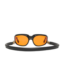 BLACK Cordon à lunettes en cuir avec détail métallique