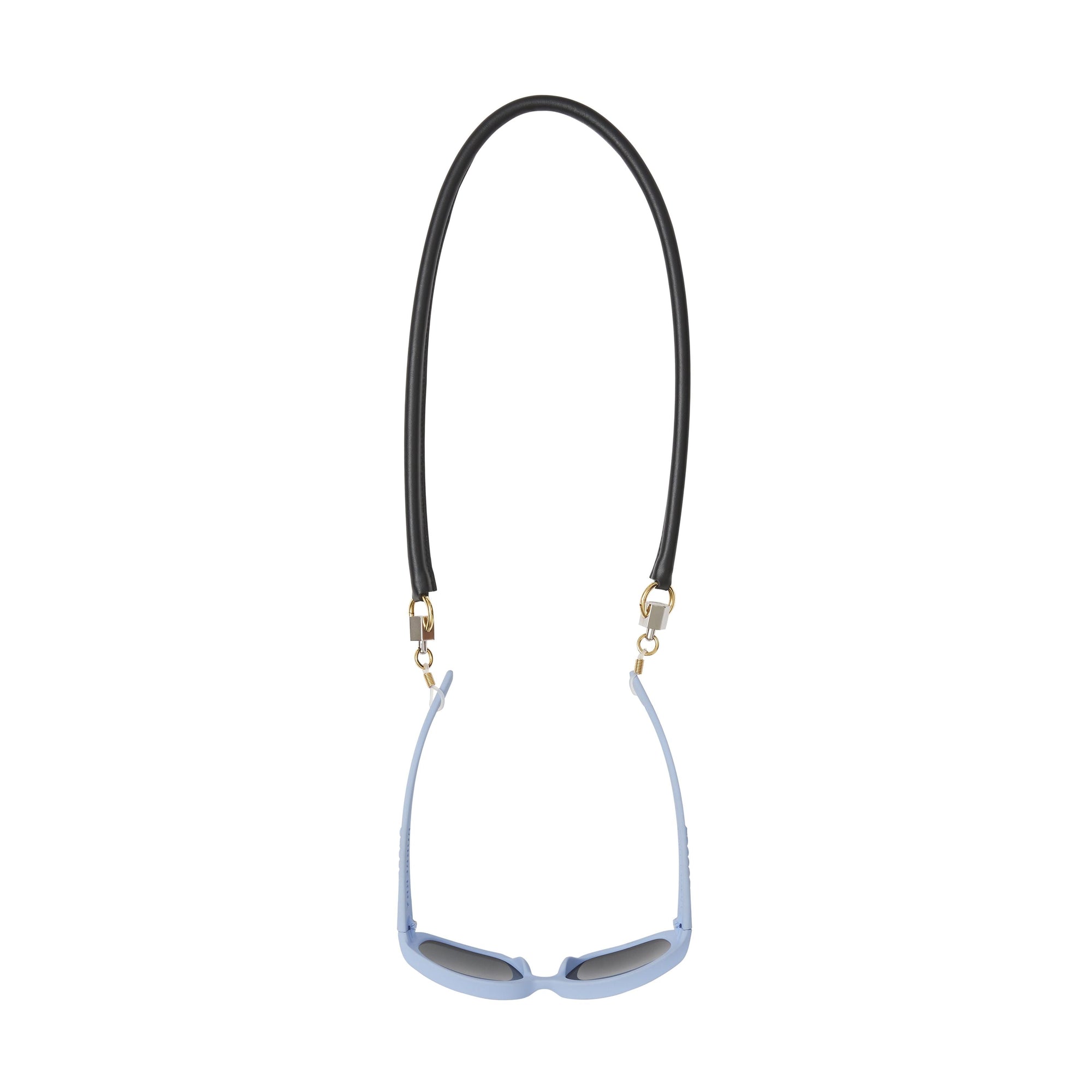 BLACK Cordon à lunettes en cuir avec détail métallique
