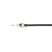 BLACK Cordon à lunettes en cuir avec détail métallique