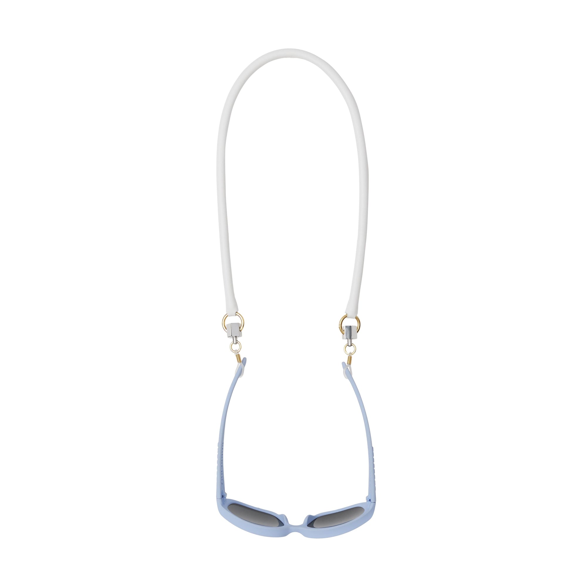WHITE Cordon à lunettes en cuir avec détail métallique