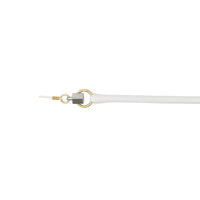 WHITE Cordon à lunettes en cuir avec détail métallique