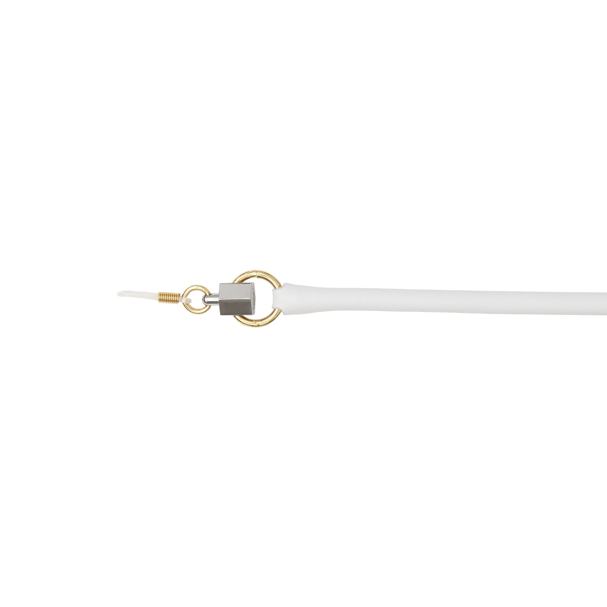 WHITE Cordon à lunettes en cuir avec détail métallique